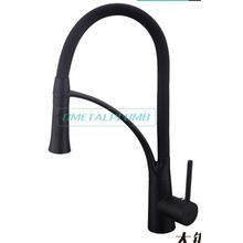Torneira para Cozinha Gourmet Monocomando de Bancada em Silicone com Bica Giratória Preto