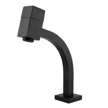 Torneira para Banheiro Link Quadrada 1-4 de Volta de Mesa em Latão Acabamento Preto Fosco OEM