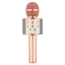 Microfone Infantil de Karaokê sem Fio Bluetooth WS-858 com Auto-Tune Rosê OEM