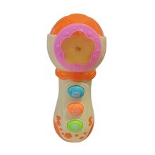 Microfone Infantil Musical Interativo com Luzes Coloridas e Som de Alta Qualidade Rosa Unitoys