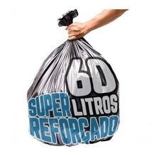 Saco de Lixo 60 Litros Preto Super Reforçado 60L Pacote com 100 Unidades Higipack