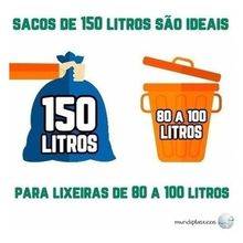 Saco de Lixo 150 Litros Longo Extra Reforçado 100 un Preto Higipack