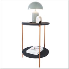 Mesa De Apoio Lateral Duda Ofertamo Preto/Bronze