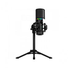 Microfone Gamer Mic Tripod com Padrão Cardioide e Iluminação RGB Dinâmico Preto Streamplify