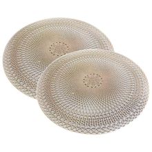 Jogo Americano Lotus em PVC 38CM 2 Peças Ouro Velho para Mesa Posta Luxo Show House