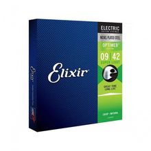 Encordoamento para Guitarra Super Light Optiweb .009 - .042 Aço com Longa Durabilidade Elixir