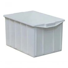Caixa Plástica com Tampa Eta Cx5br Container 140L Branco para Organização de Ambientes Higipack