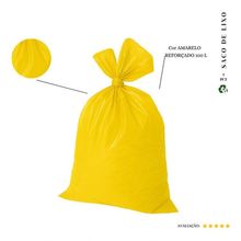 Saco de Lixo 100L Reforçado Amarelo 50 Und para Descarte de Resíduos Higipack