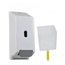 Saboneteira Refil Abs 800ml para Sabonete Líquido Ou Álcool Gel com Visor Cristal Branco Higipack