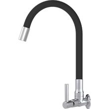 Torneira Plástica De Parede Delta 1/2 Acabamento C70 32,5 Cm Reguladora De Fluxo Preta
