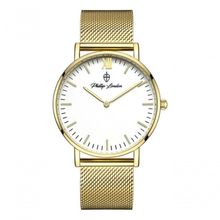 Relógio de Pulso Masculino Relógio Dourado Masculino Minimalista Pulso Analógico 40mm com Pulseira
