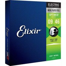 Encordoamento para Guitarra 19027 .009-.046 Leve Regular com Timbre Vivo Optiweb Elixir