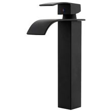 Torneira Cascata Alta Com Misturador Monocomando Preta De Bancada Belcca Tca01p-bl