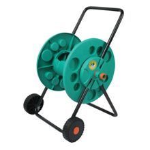 Enrolador Para Mangueira Tramontina 45 M Verde E Preto Pvc Com Alça Metálica