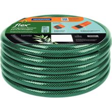 Mangueira Flex Tramontina 15 M 1/2 12,7 Mm Verde Com Esguicho Regulável Para Jardinagem