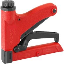 Grampeador Manual Rocama 106/r Vermelho Com Regulador De Pressão Para Tapeçaria E Uso Doméstico