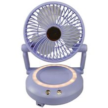 Ventilador de Mesa Dobrável Portátil 3W 16cm 3 Velocidades Lilás BSL3813 Bivolt Silencioso