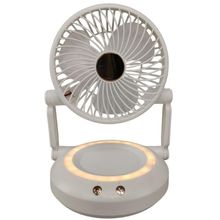 Ventilador de Mesa Dobrável Retrátil 3W 16cm 3 Velocidades Branco BSL3813 LED na Base USB Bivolt