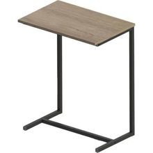 Mesa de Apoio Industrial Multivisão Retangular Tampo MDP Base Madeira 55CM Preto Mel