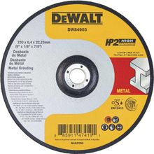 Disco De Desbaste Dewalt 230 Mm 9 Para Metal G 24 6,4 Mm 6.500 Rpm