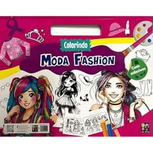 Moda pelo mundo - Colorindo com adesivos