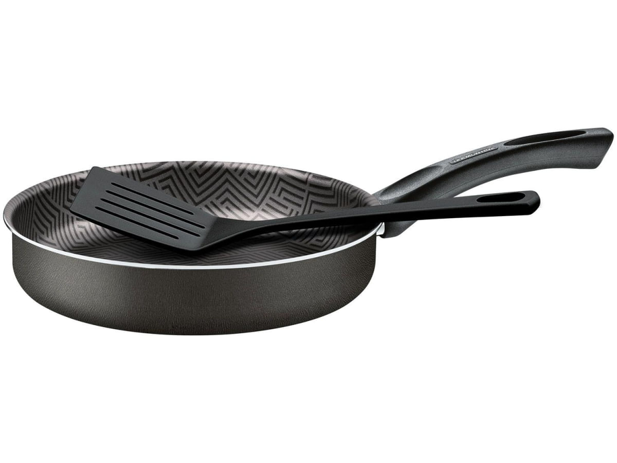 Frigideira Antiaderente Tramontina de Alumínio Paris Vermelha 24cm com Espátula