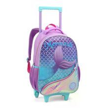 Mochila de Rodinha Infantil Mermaids Seanite