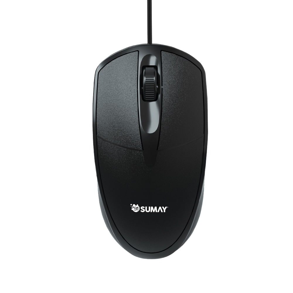 Mouse Óptico Sumay SM-MO1310 USB Fio 1000DPI Preto