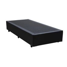 Base Box Solteiro Preto Sintético 38x88x188