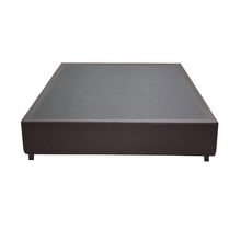 Cama Base Box Casal Marrom Sintético 38x138x188