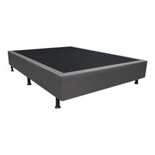 Cama Base Box Casal Cinza Sintético 38x138x188