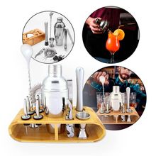 Kit Bartender Profissional Coqueteleira Inox 12 Peças Para Drinks