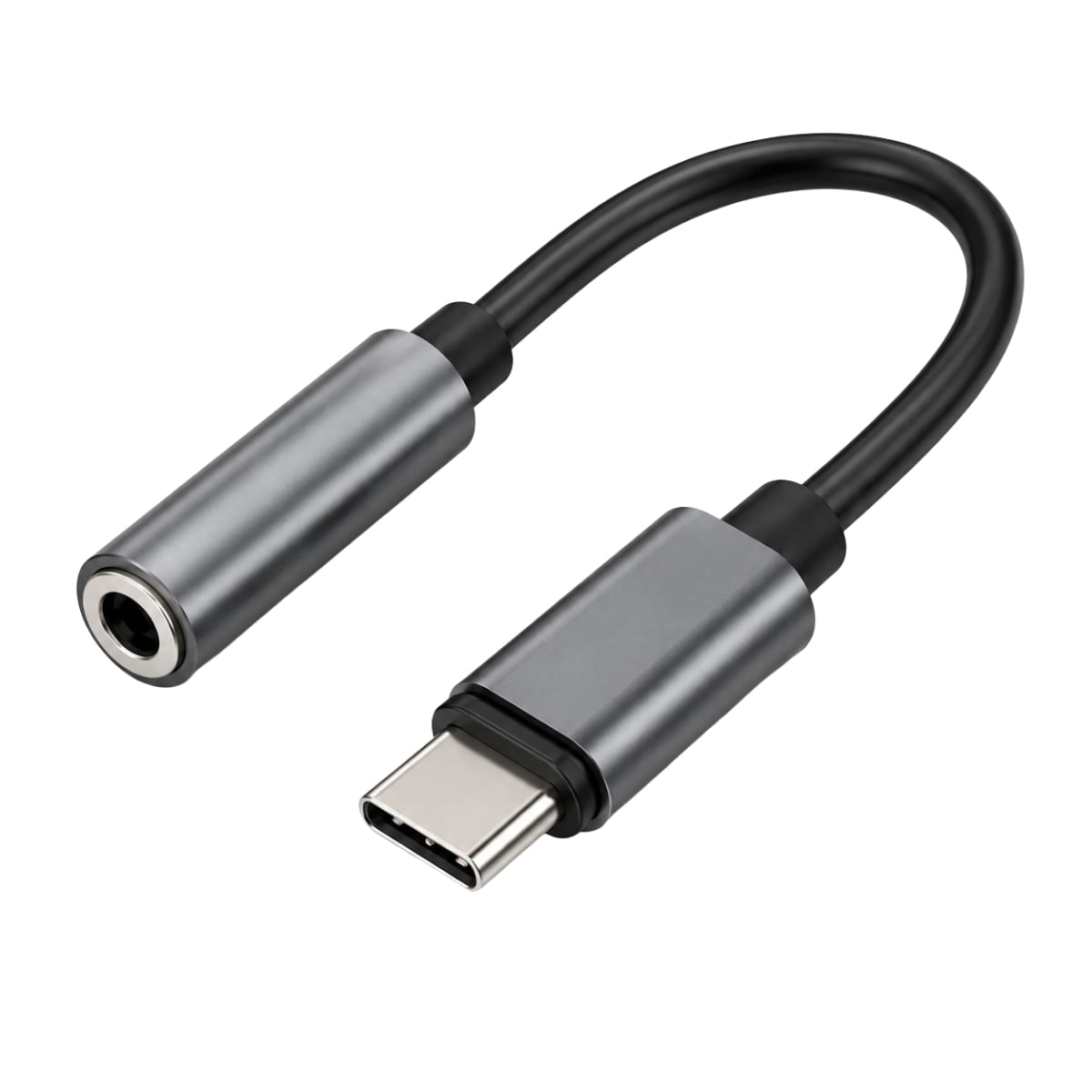 Adaptador USB C P2 Preto Áudio P2 Compatível Celular Prático