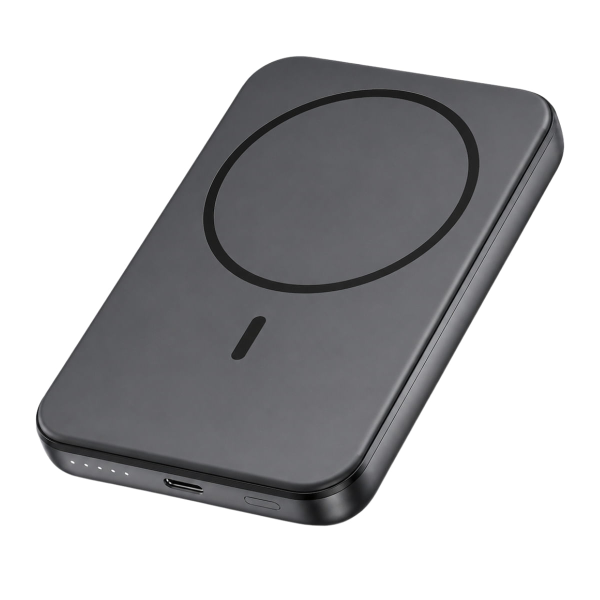 Power Bank Compacto 5000mAh Wireless Para Smartphone Preto