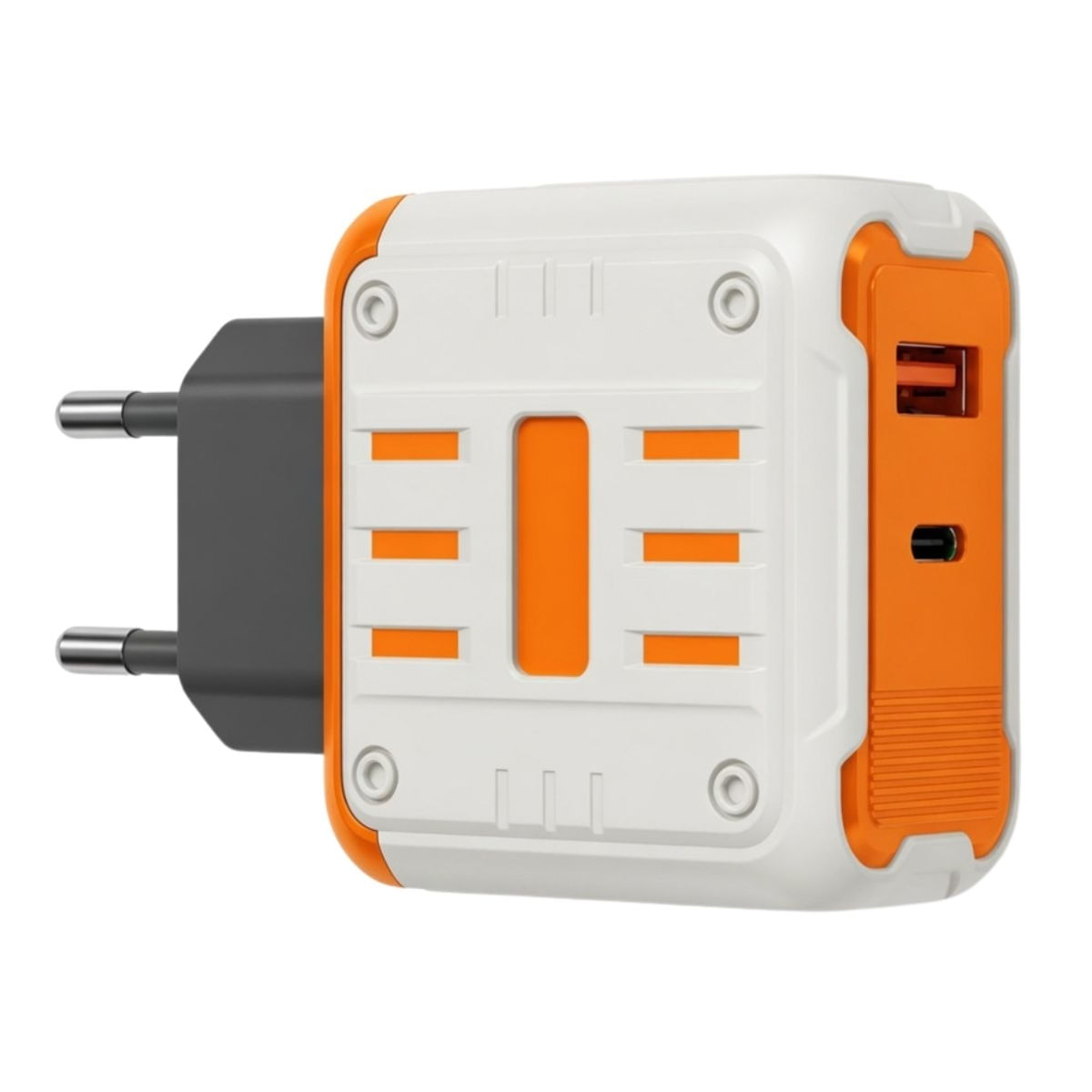 Carregador Turbo Dual USB C e USB A com Cabo Tipo C