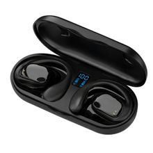 Fone Fitness Condução Óssea Preto Gancho Firme para Academia