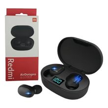 Fone Air Dots Preto Bluetooth Audio 3D Com Case Compacta