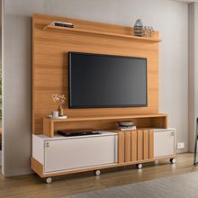 Home Theater Bolt G26 para Tv Até 65 Polegadas Mdf Mdp com Portas Deslizantes Cinamomo-off White