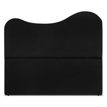 Cabeceira Queen Selena 160cm com Frame Estofada Corino Preto Arte das Cabeceiras