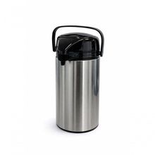 Garrafa Térmica Inox 1,9L com Pressão e Trava de Segurança para Servir Bebidas em Aço Inox