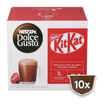 Cápsulas de Bebida de Chocolate Kitkat Caixa com 10 Unidades Dolce Gusto