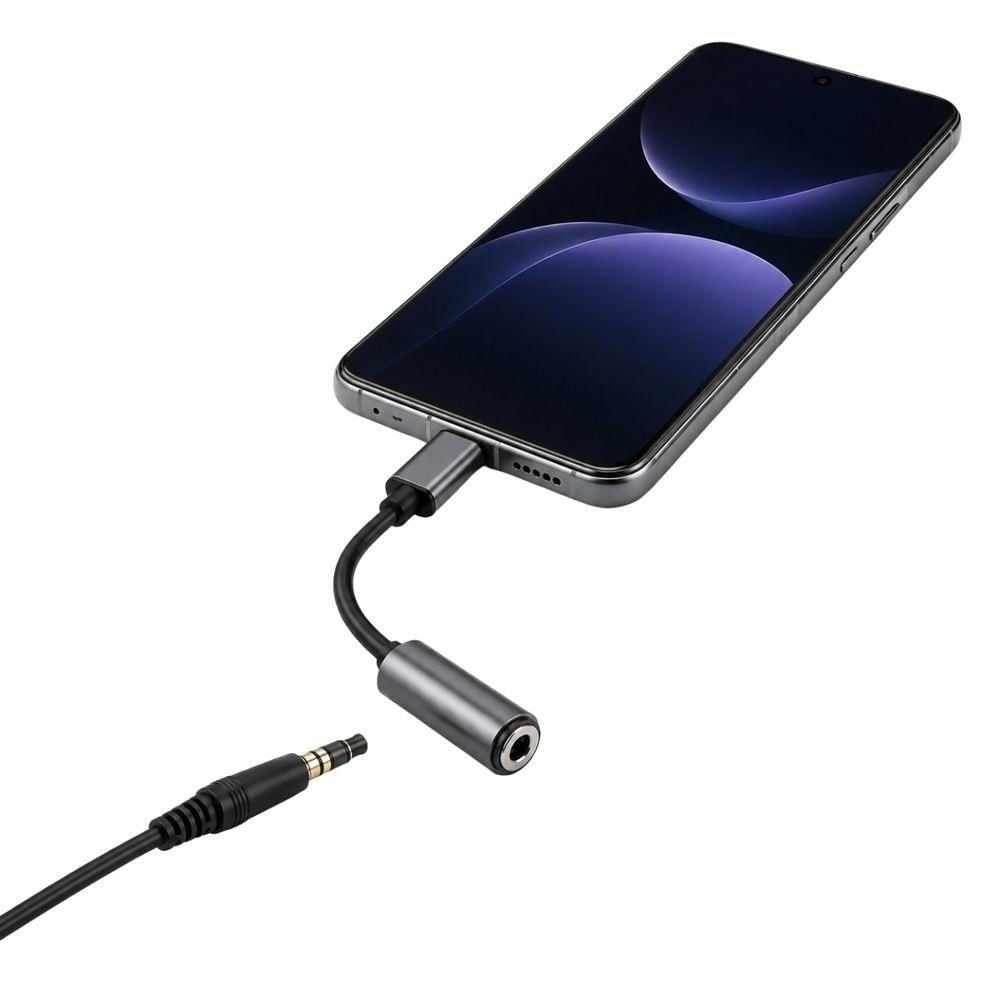 Adaptador de Áudio Usb C para P2 MDM Compatível com Celular Usb C Preto 1 Unidade