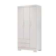 Armário Multiuso Ébano 3 Portas MDF-MDP 80cm Branco JCM Movelaria