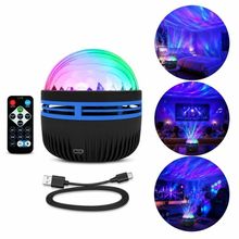 Luminária Projetor Noturno com Controle Remoto Abajur Infantil LED RGB Luz Céu Quarto