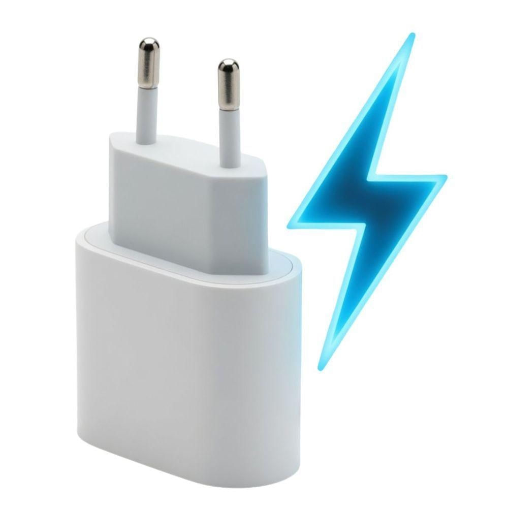 Carregador de Parede Usb-C MDM Power Delivery Rápido Branco com Cabos Tipo C e Lightning