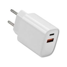 Adaptador de Tomada MDM 20W Branco com Cabo USB C e Cabo Lightning