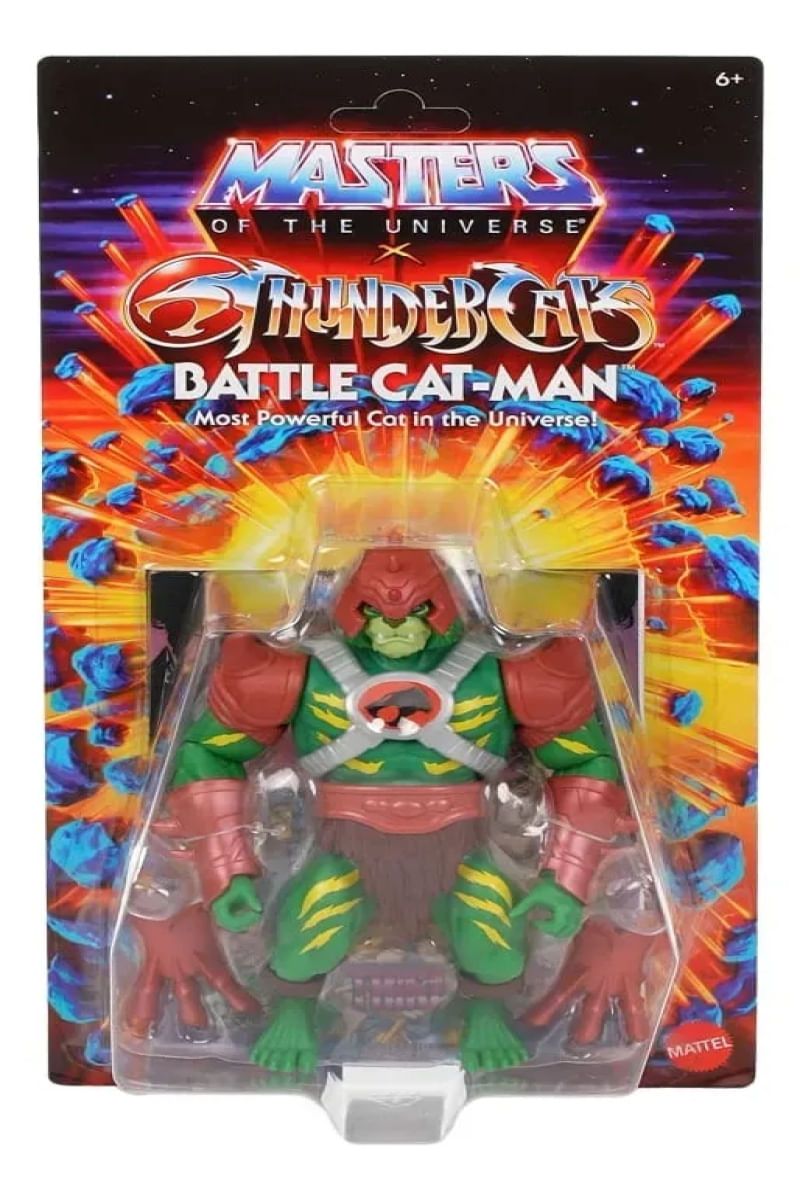 Encontraproduto.com.br - Masters of the Universe Origins & ThunderCats Figura de ação, brinquedo de Battle Cat-Man, junção dos anos 1980, figura articulada de 14 cm com garras de batalha, minibanda desenhada, JFW95