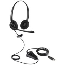Headset Biauricular Chs 60B Usb com Microfone Ajustável para Contact Center Intelbras
