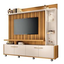 Home Theater Titan G26 para Tv Até 60 Polegadas MDF-MDP com Led Cinamomo-off White Gran Belo