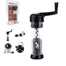 Saca Rolhas Manual Twist N Pull Smart Touch Abridor de Vinho Acrílico e Metal com Cortador de Lacre